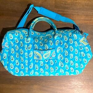 Vintage Vera Bradley Bermuda Blue Weekender Bag